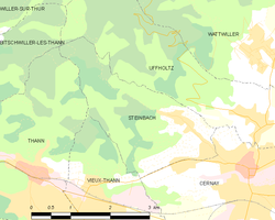 Map commune FR insee code 68322